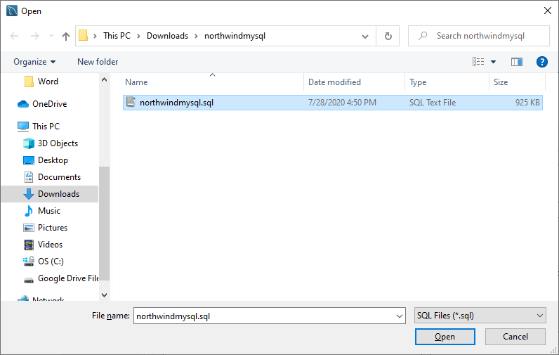 Northwind My Sql3